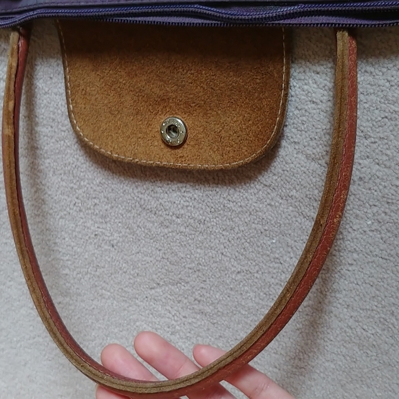 Medium Longchamp shoulder bag in plum - Picture 4 of 13